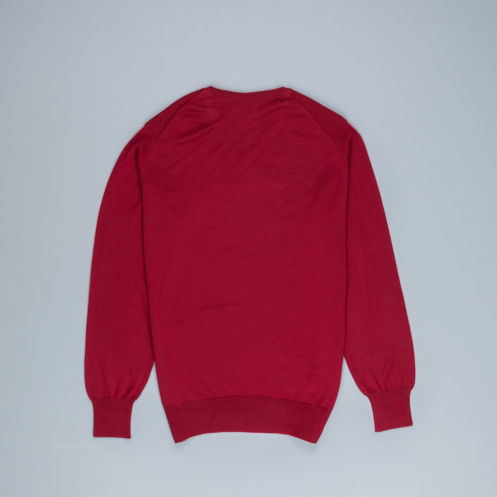 William Lockie x Frans Boone 30 gauge Loro Piana Merino&#39;s V-Neck Chianti