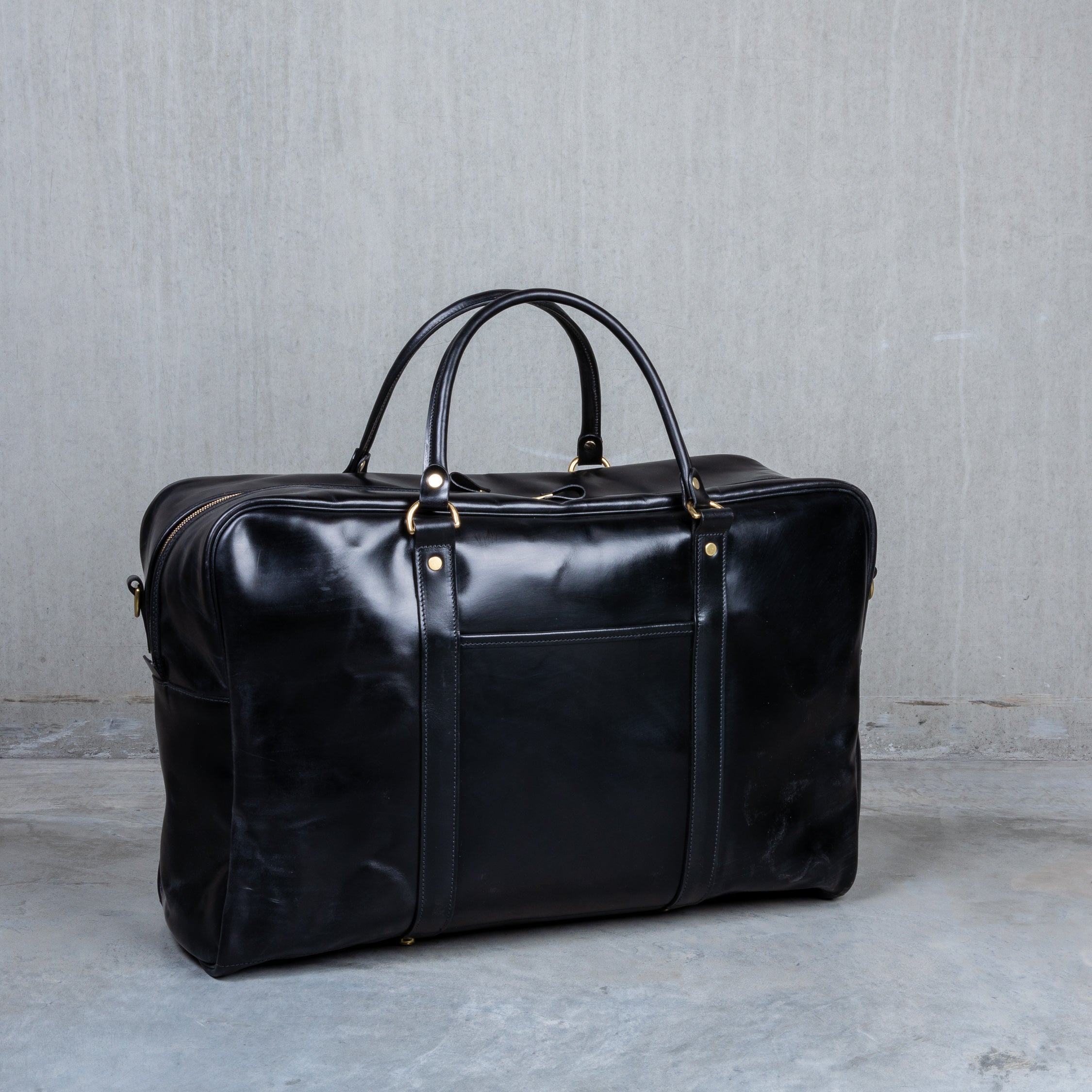 Croots Bridle Leather Holdall Black - Large