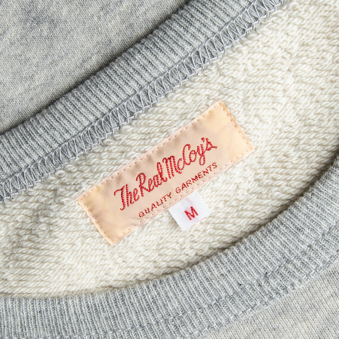 The Real McCoy's loopwheel raglan sleeve sweatshirt Ash Grey