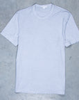 James Perse Crew Neck Reverse Slub Jersey T-Shirt Blue Fog