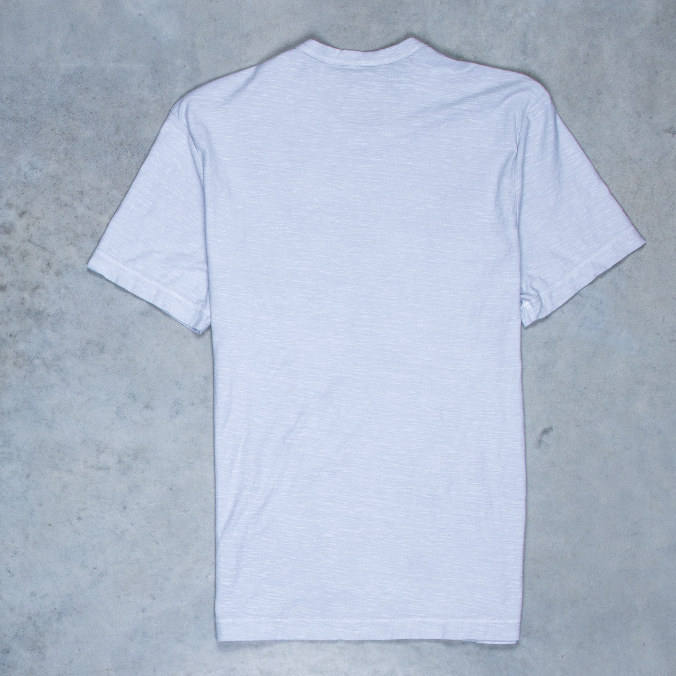 James Perse Crew Neck Reverse Slub Jersey T-Shirt Blue Fog