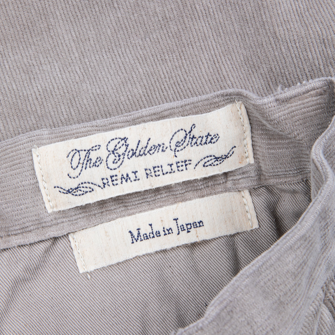 Remi Relief Corduroy stretch pants light gray