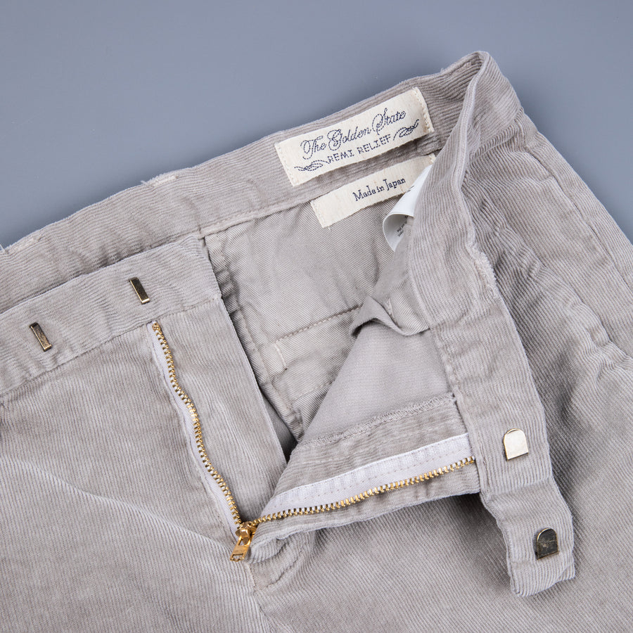 Remi Relief Corduroy stretch pants light gray
