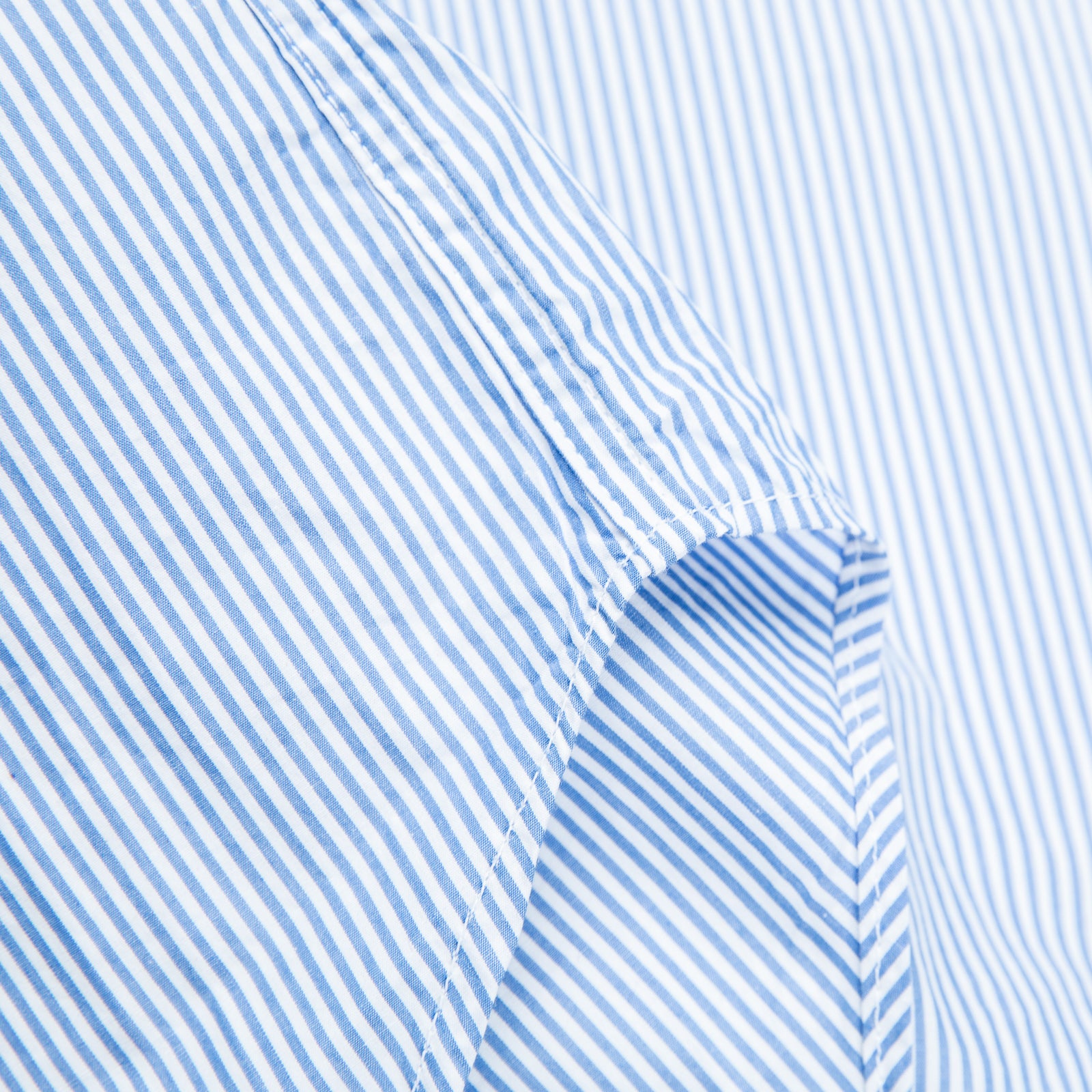 Gitman Vintage x Frans Boone Japanese woven stripe light Blue