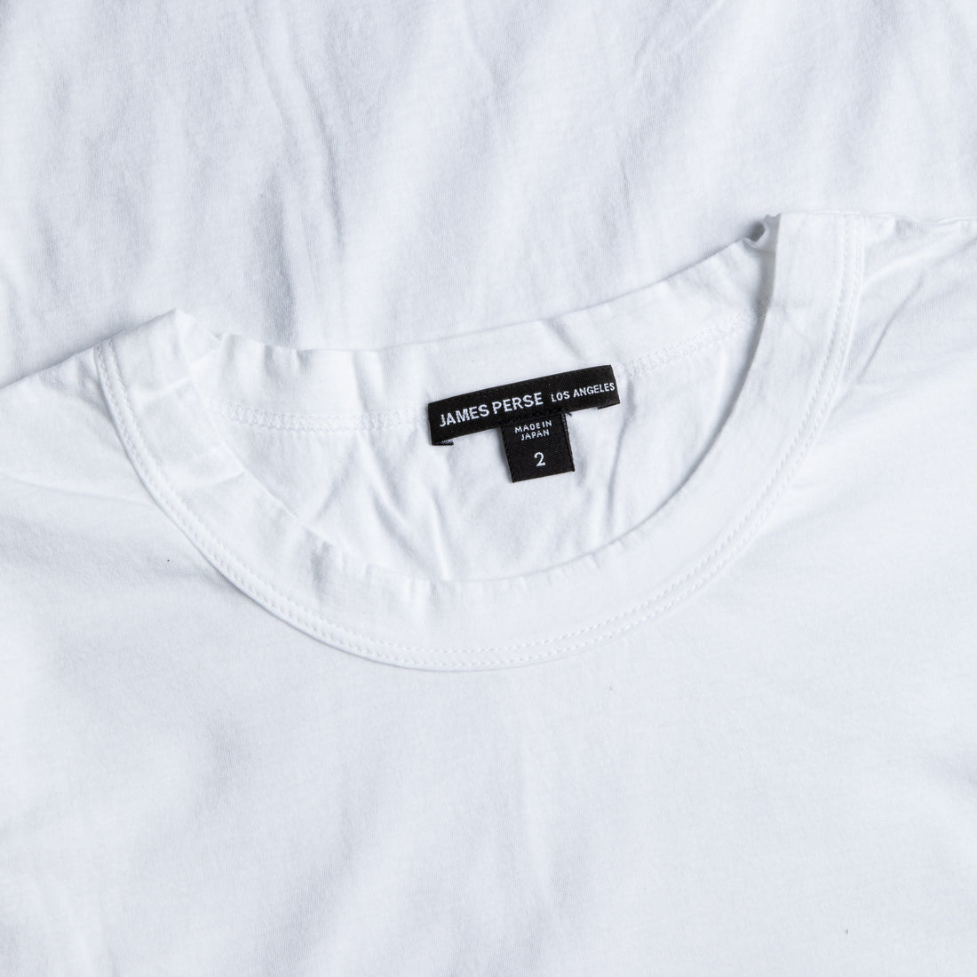 James Perse Elevated Lotus jersey long sleeve crew neck tee white