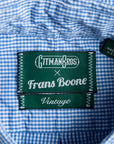 Gitman Vintage x Frans Boone Japanese woven vichy light Blue