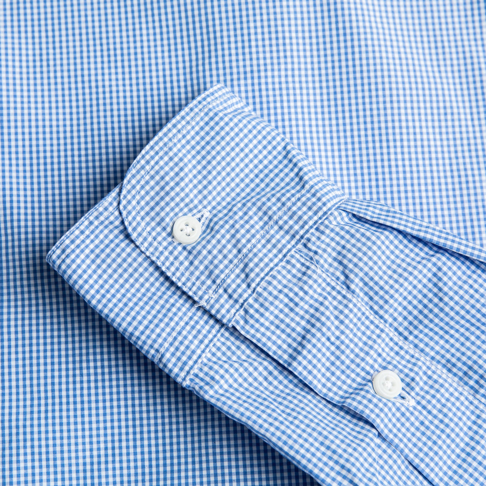 Gitman Vintage x Frans Boone Japanese woven vichy light Blue