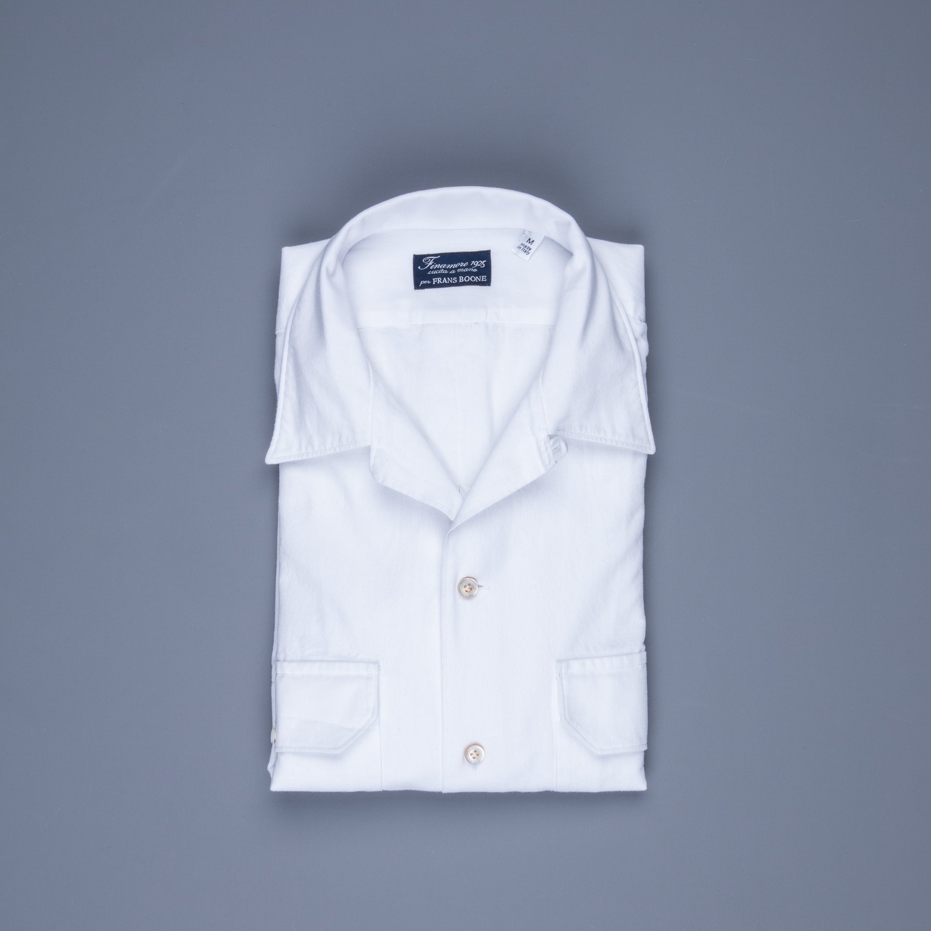 Finamore x Frans Boone Baia Shirt Chambray White