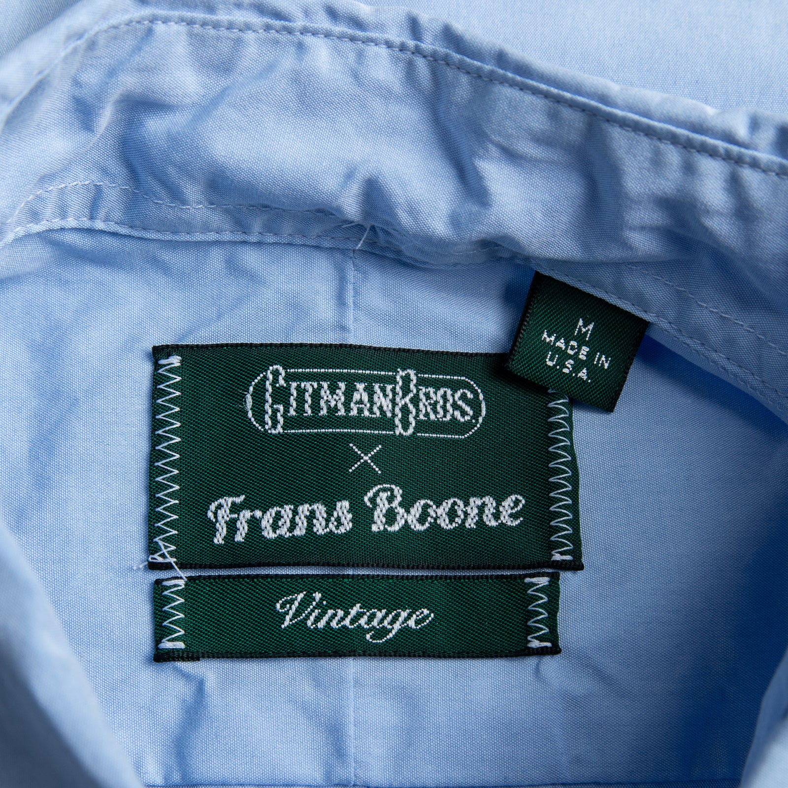 Gitman Vintage x Frans Boone Japanese woven poplin blue