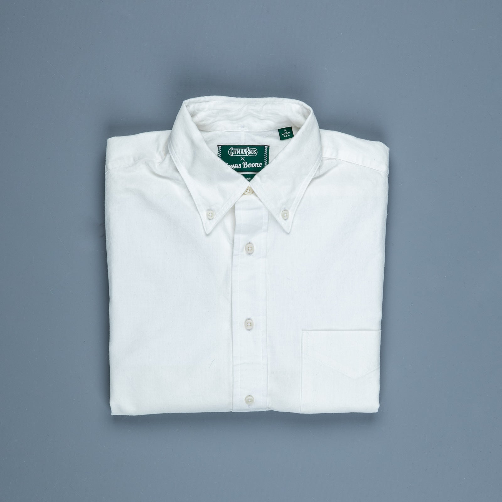 Gitman Vintage x Frans Boone Japanese woven Chambray White