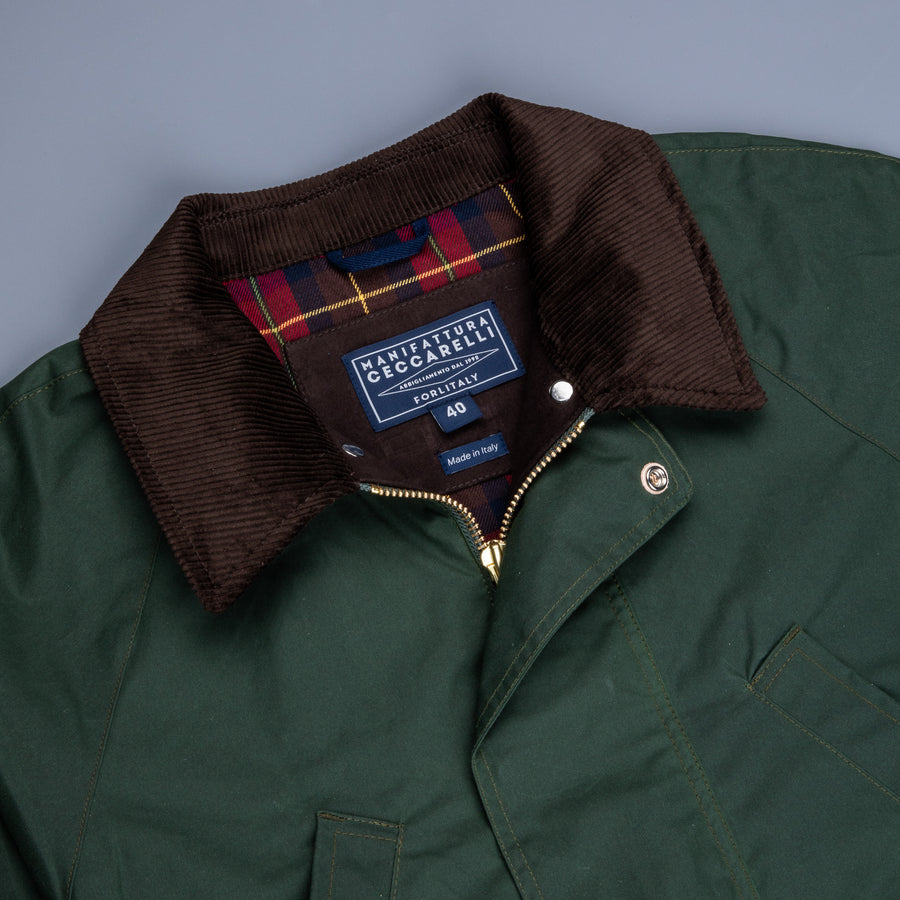 Manifattura Ceccarelli Rain Caban Dry Wax cloth Green
