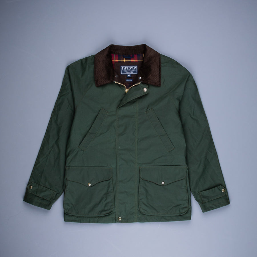 Manifattura Ceccarelli Rain Caban Dry Wax cloth Green