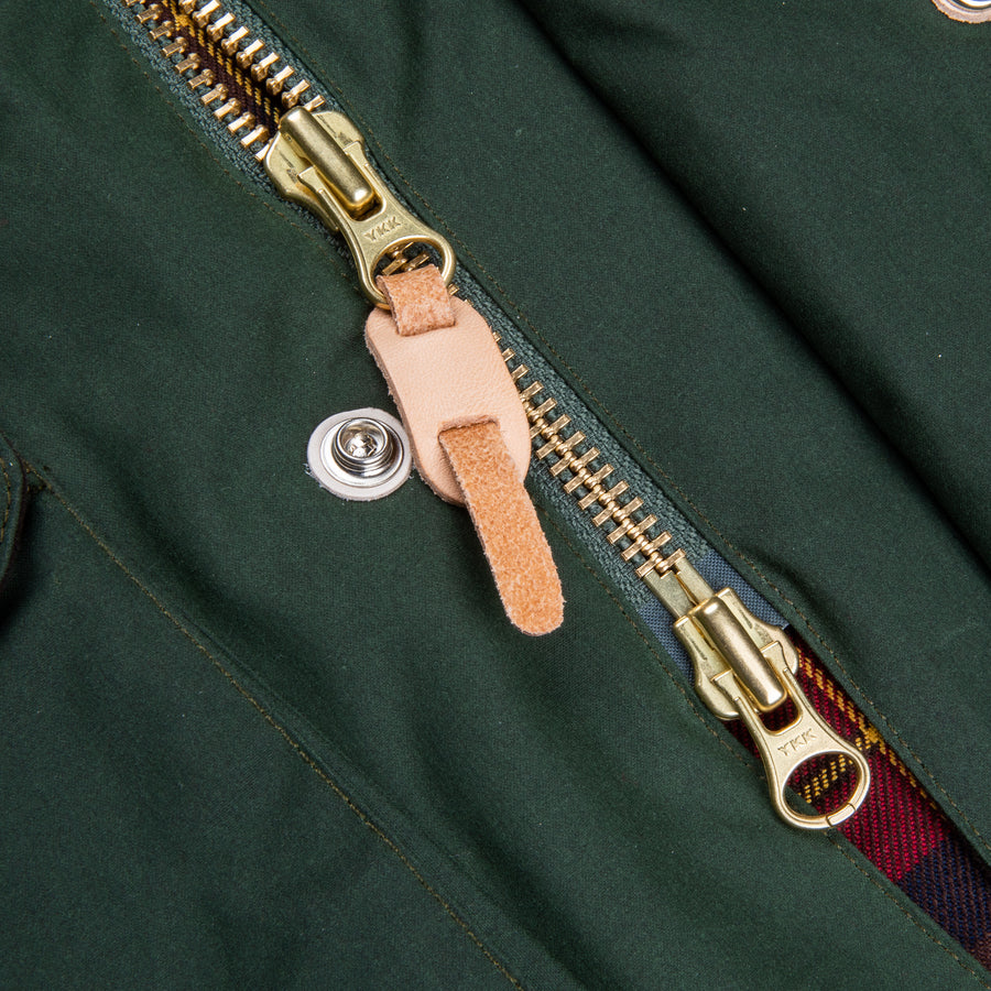 Manifattura Ceccarelli Rain Caban Dry Wax cloth Green