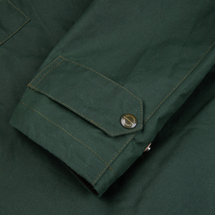 Manifattura Ceccarelli Rain Caban Dry Wax cloth Green