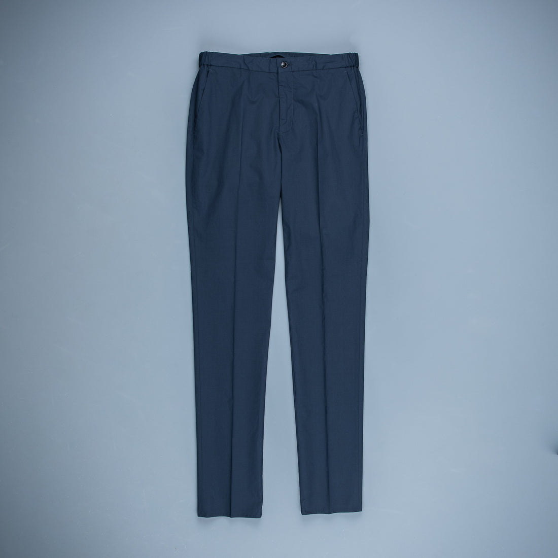 Incotex Model 64 Popelino Drawstring Pants Blu Scuro