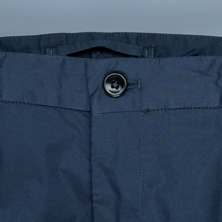 Incotex Model 64 Popelino Drawstring Pants Blu Scuro