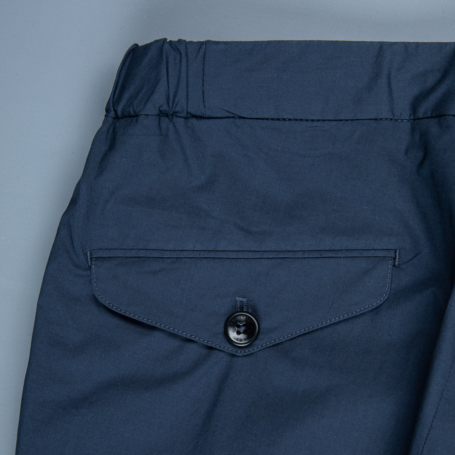 Incotex Model 64 Popelino Drawstring Pants Blu Scuro