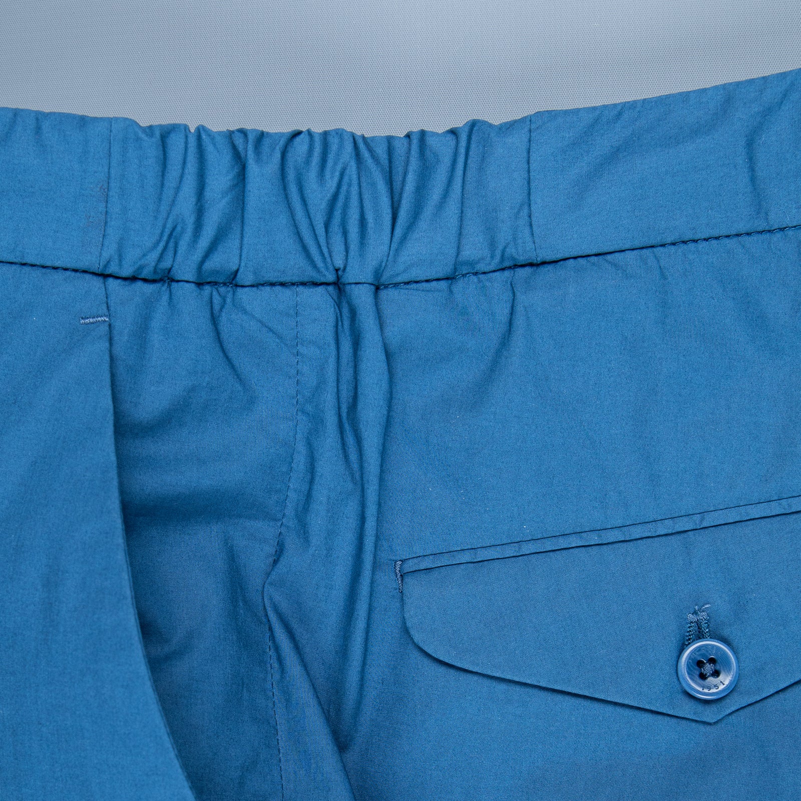 Incotex Model 64 Popelino Drawstring Pants Blu Medio