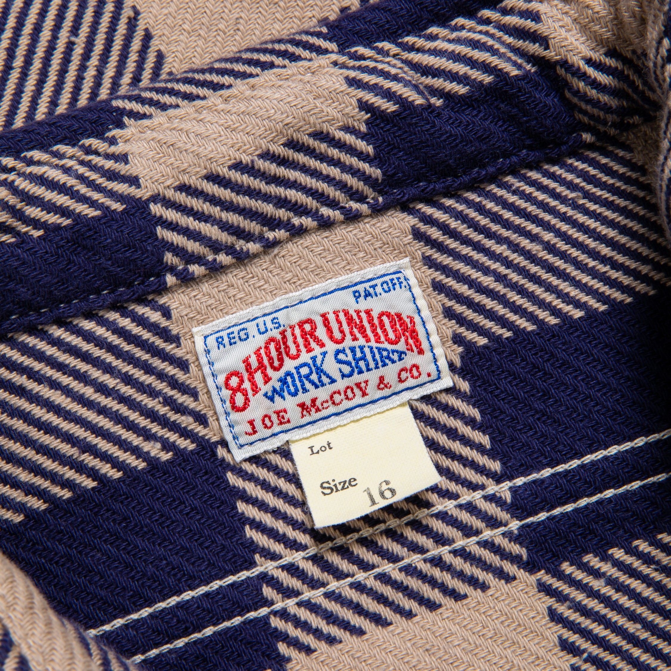 The Real McCoy&#39;s 8HU Buffalo Check Flannel Shirt Beige - Blue