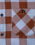 The Real McCoy's 8HU Buffalo Check Flannel Shirt Sax - Brown