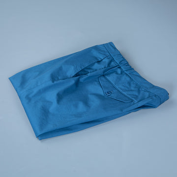 Incotex Model 64 Popelino Drawstring Pants Blu Medio