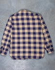 The Real McCoy's 8HU Buffalo Check Flannel Shirt Beige - Blue