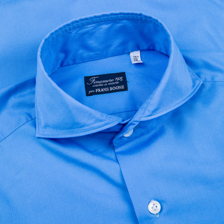 Finamore Milano Shirt Collo Sergio Blu Avio