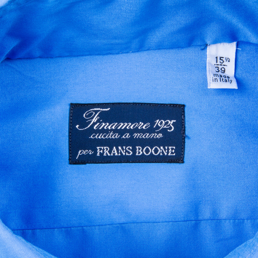 Finamore Milano Shirt Collo Sergio Blu Avio