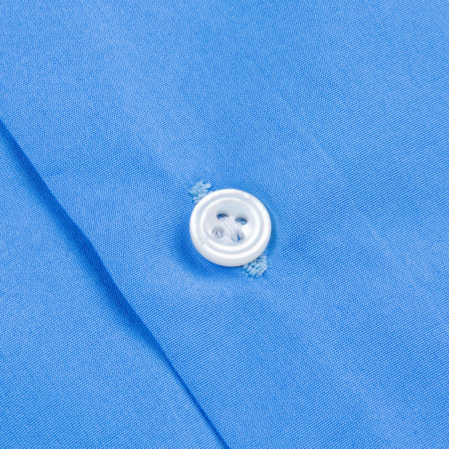 Finamore Milano Shirt Collo Sergio Blu Avio