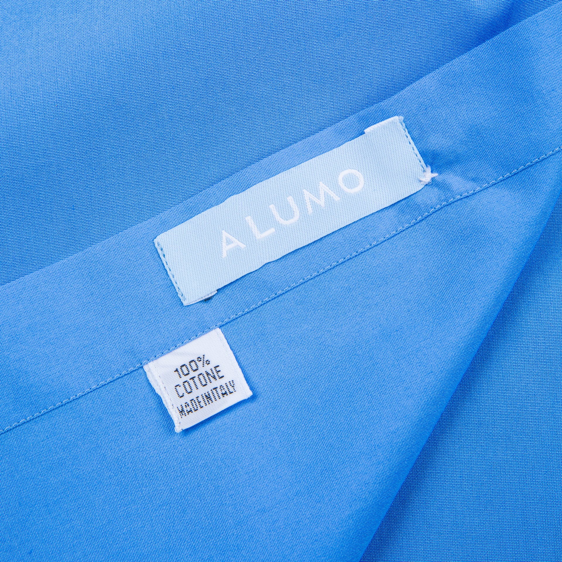 Finamore Milano Shirt Collo Sergio Blu Avio
