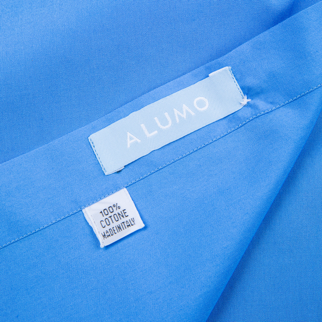 Finamore Milano Shirt Collo Sergio Blu Avio