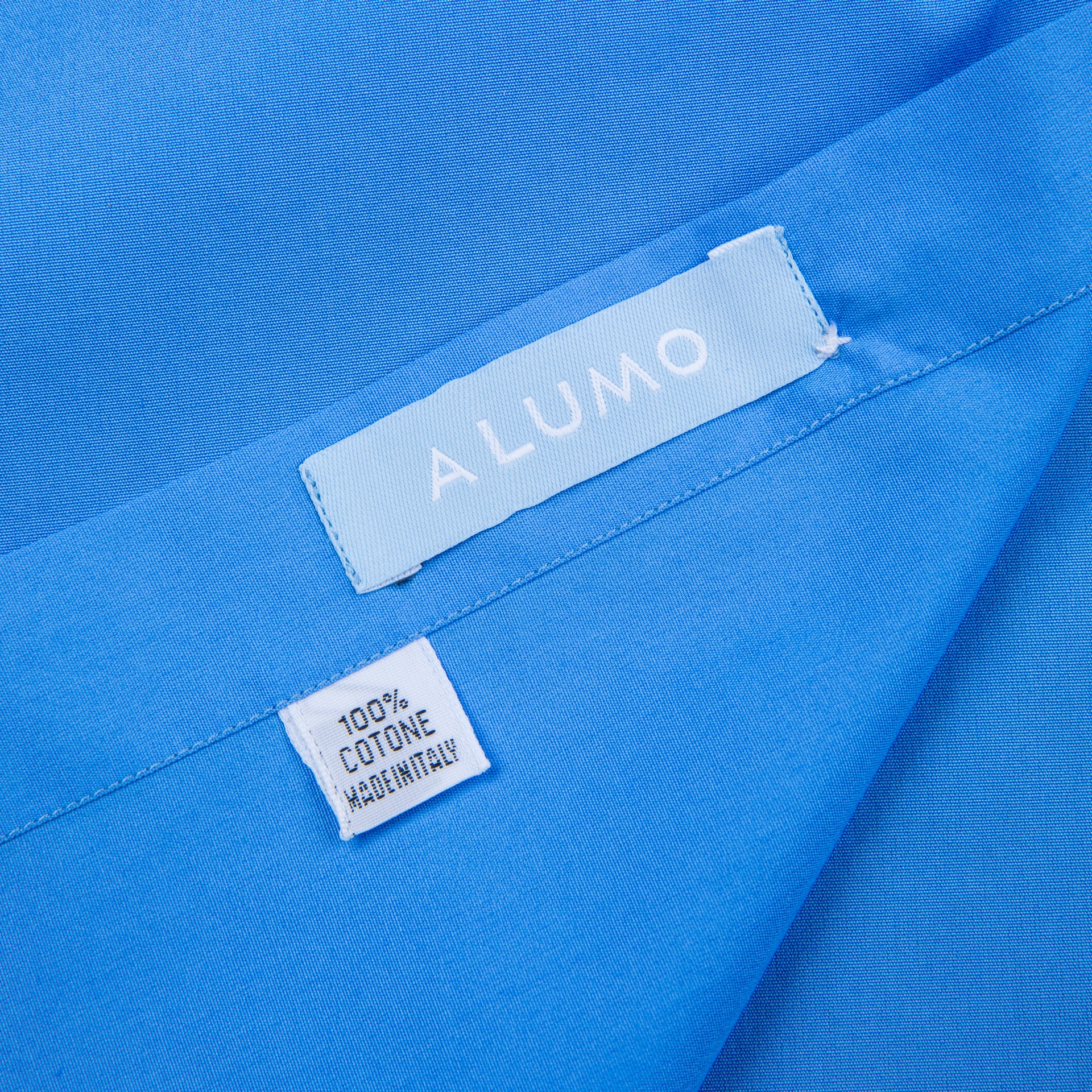 Finamore Milano Shirt Collo Eduardo Blu Avio