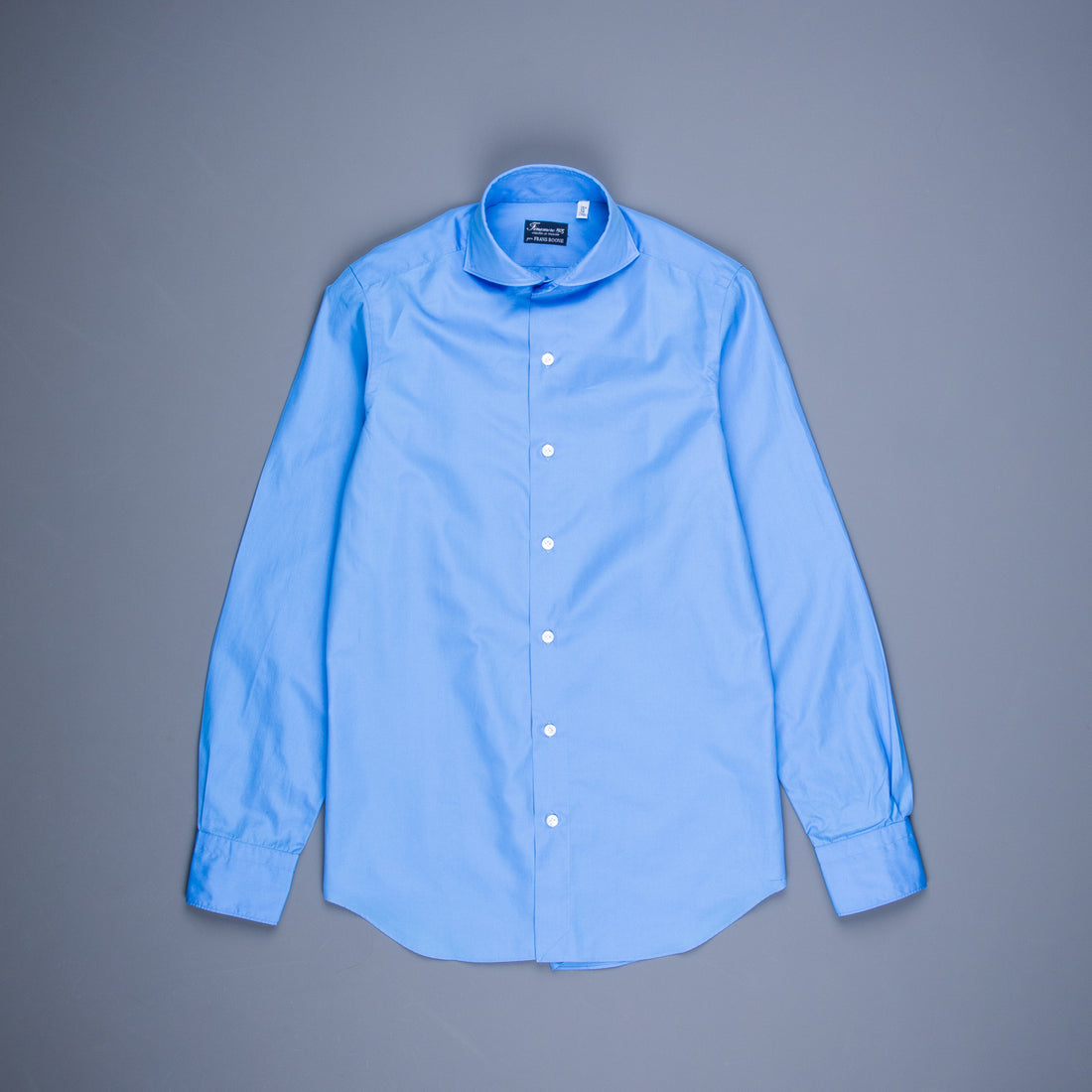 Finamore Milano Shirt Collo Sergio Blu Avio