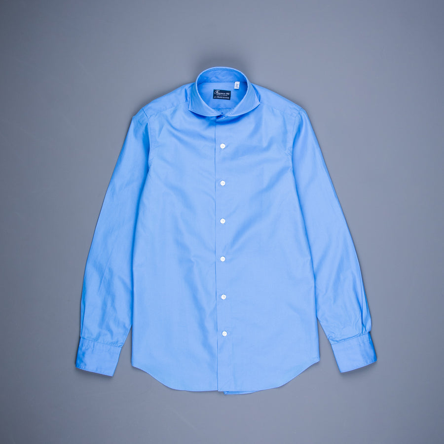 Finamore Milano Shirt Collo Sergio Blu Avio
