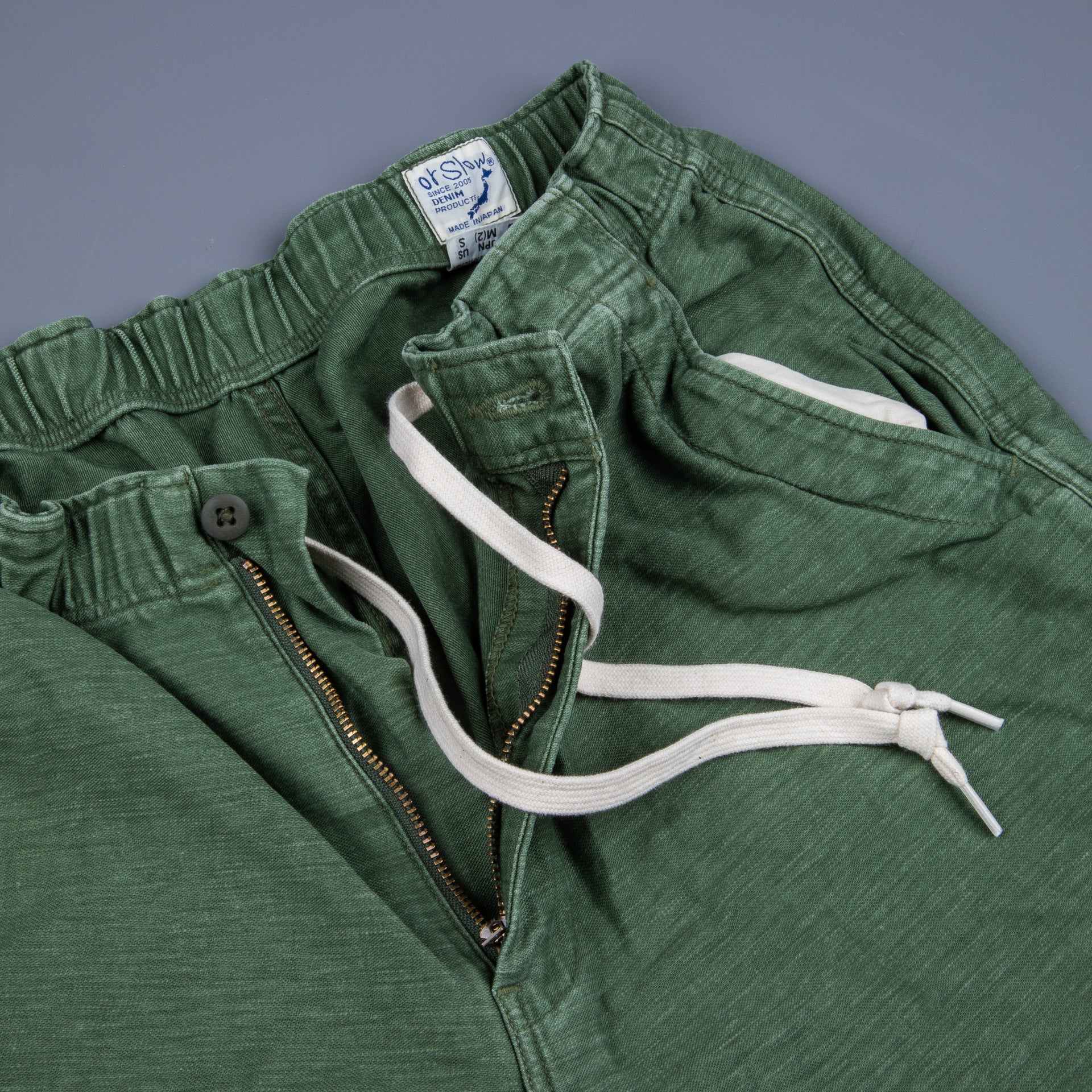 Orslow Easy Pants Reverse Sateen Used Green