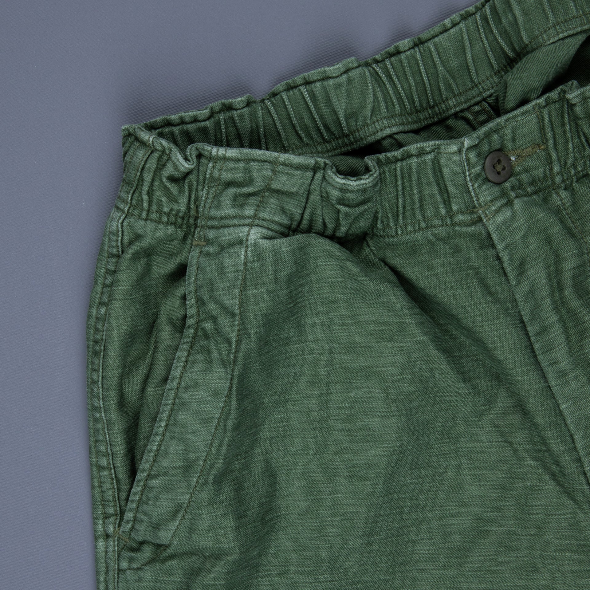 Orslow Easy Pants Reverse Sateen Used Green