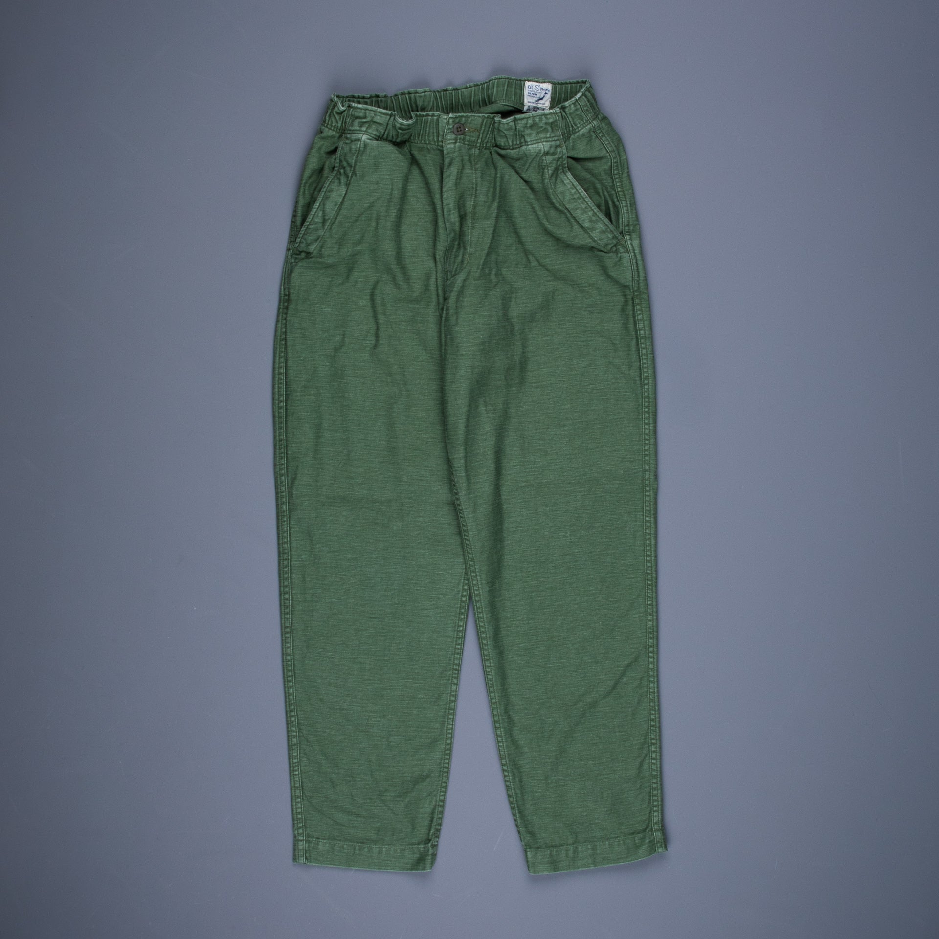 Orslow Easy Pants Reverse Sateen Used Green