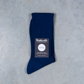 Pantherella Laburnum Merino wool knee high socks Dark Blue