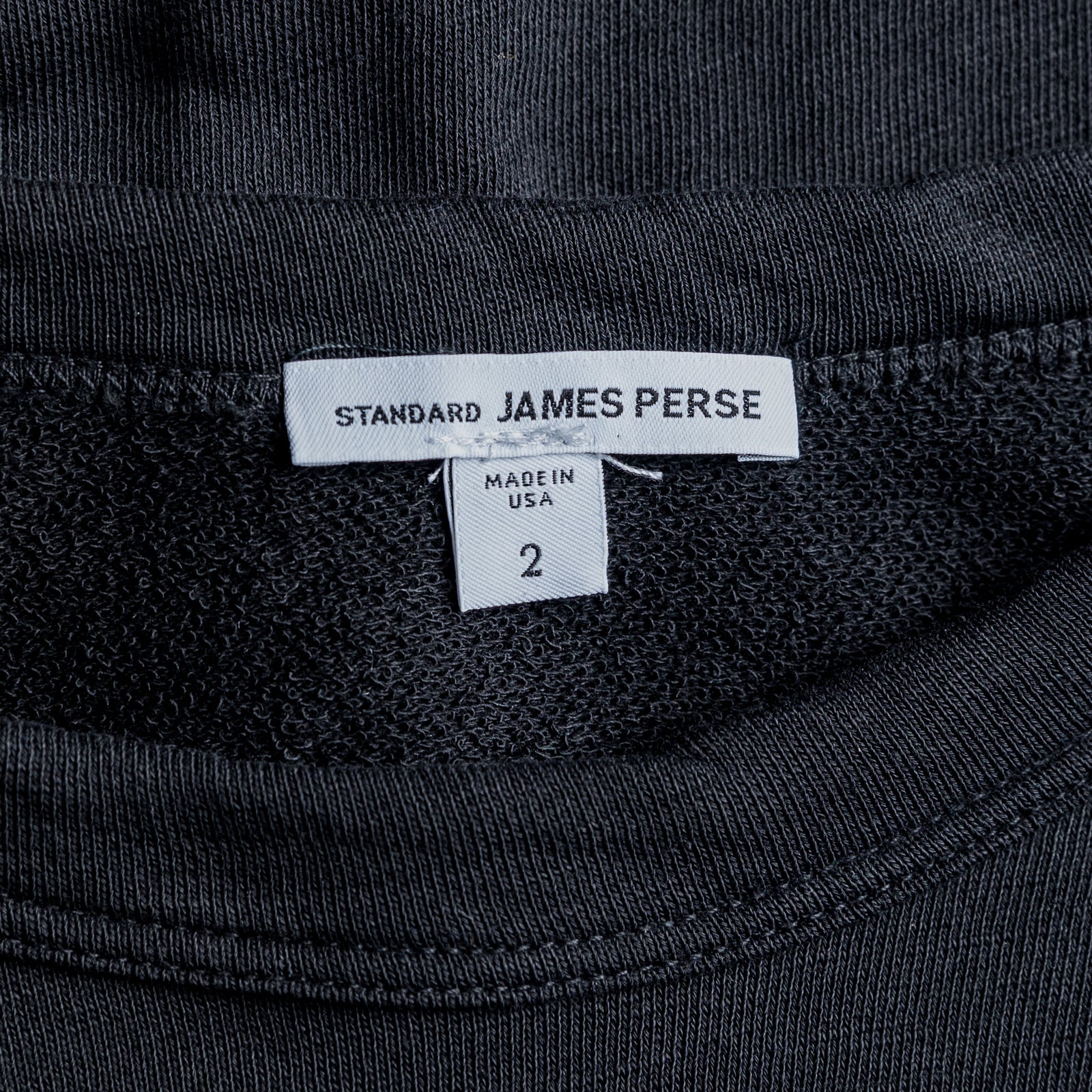 James Perse Vintage Fleece raglan pullover black
