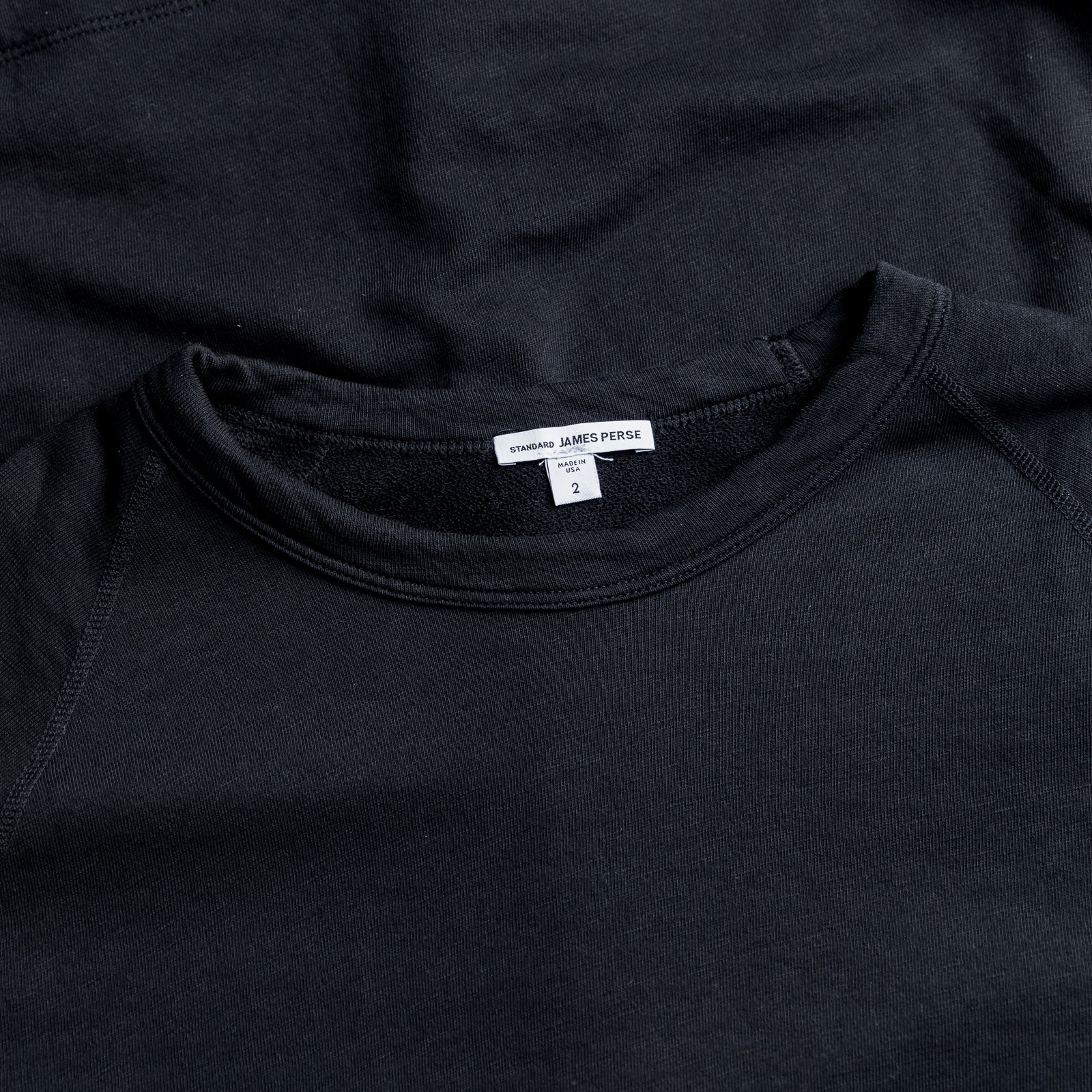James Perse Vintage Fleece raglan pullover black