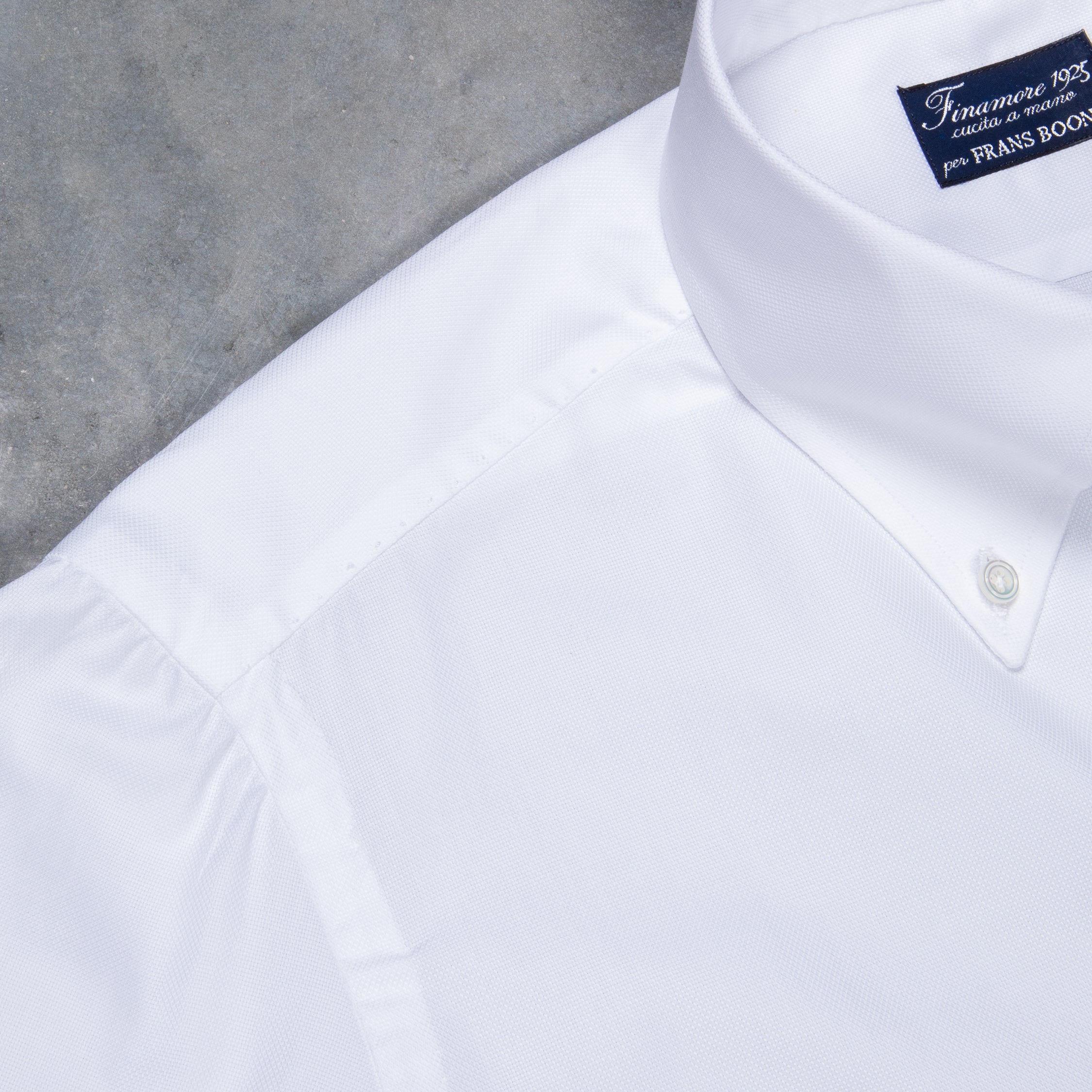 Finamore Napoli shirt Collar Lucio Royal Oxford White – Frans