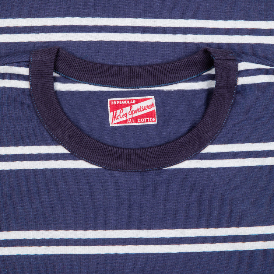 The Real McCoy´s Double Stripe Tee MQ Navy