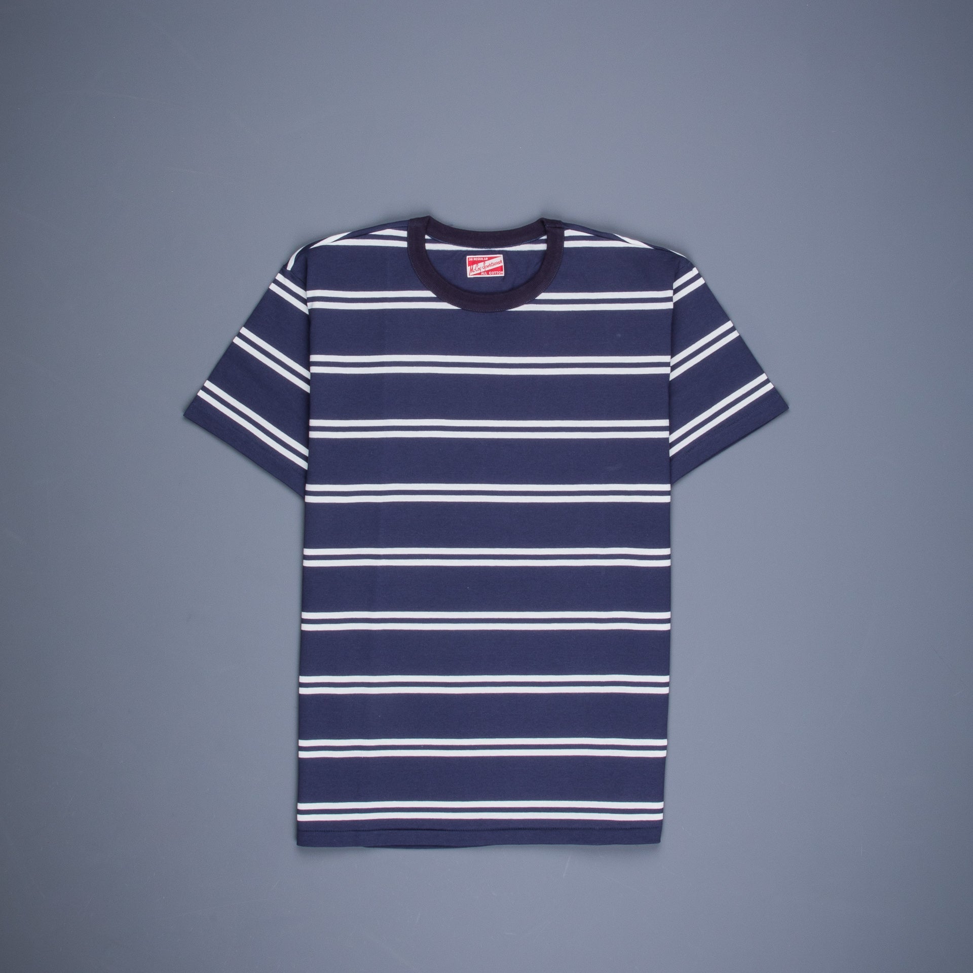 The Real McCoy&#39;s Double Stripe Tee MQ Navy