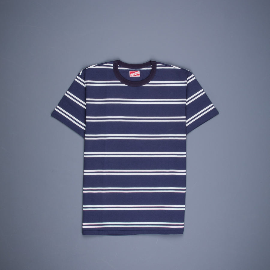 The Real McCoy´s Double Stripe Tee MQ Navy