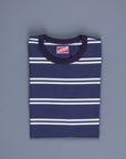 The Real McCoy's Double Stripe Tee MQ Navy