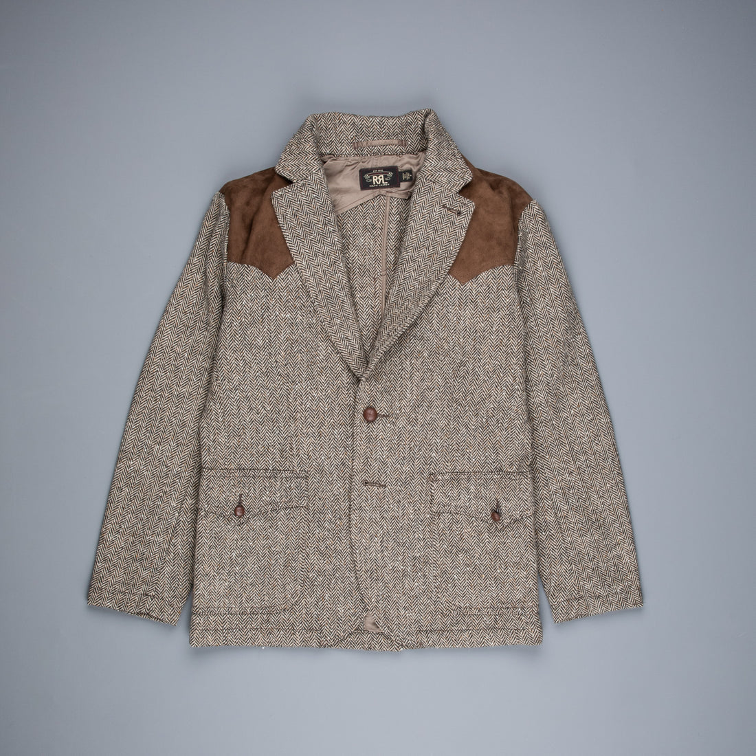 RRL Mawes sportcoat herringbone black and tan