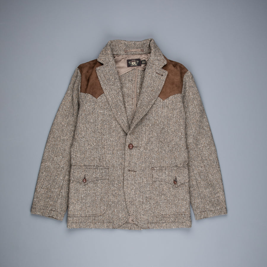 RRL Mawes sportcoat herringbone black and tan