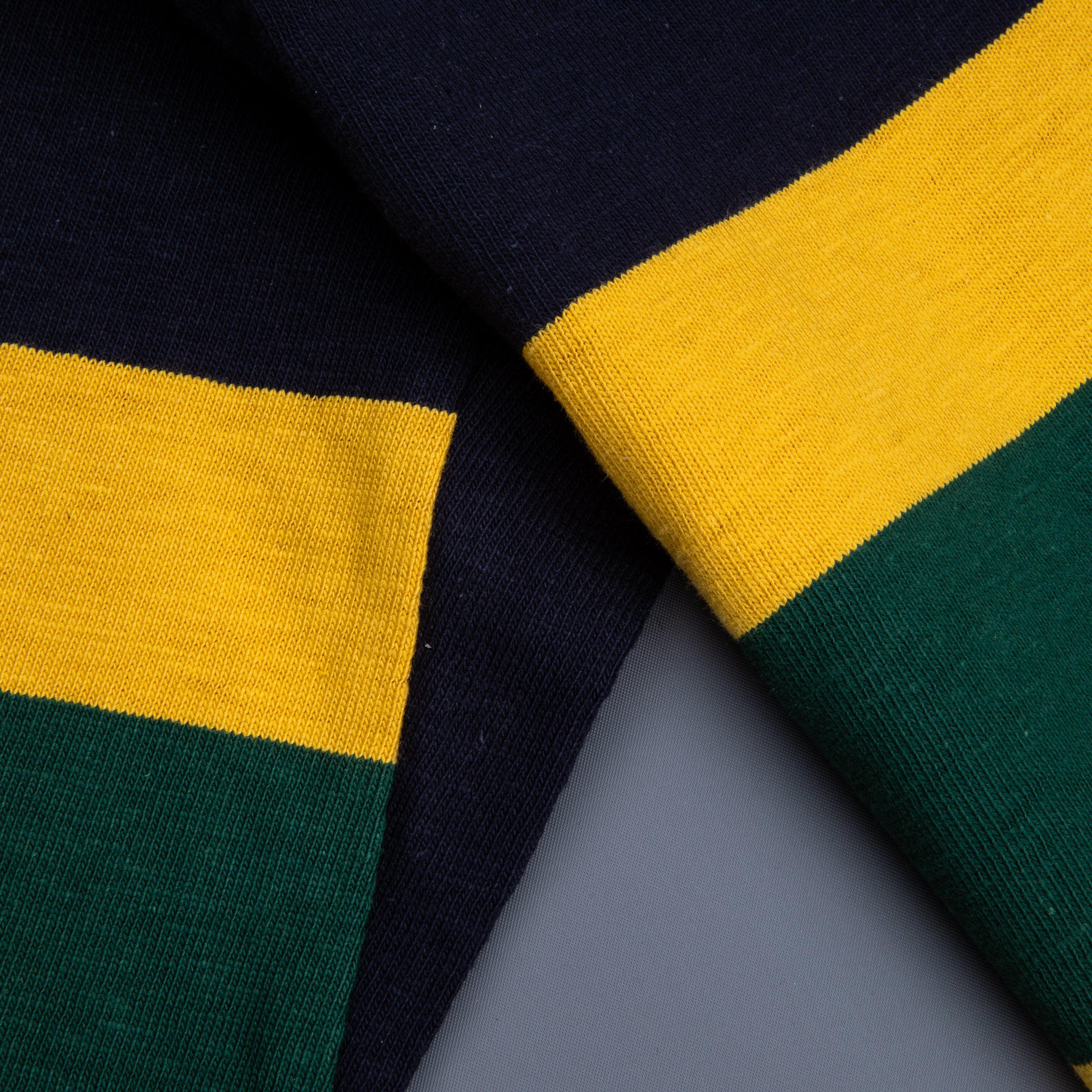 The Real McCoy&#39;s Climber&#39;s Striped Rugby Shirt Dark Blue