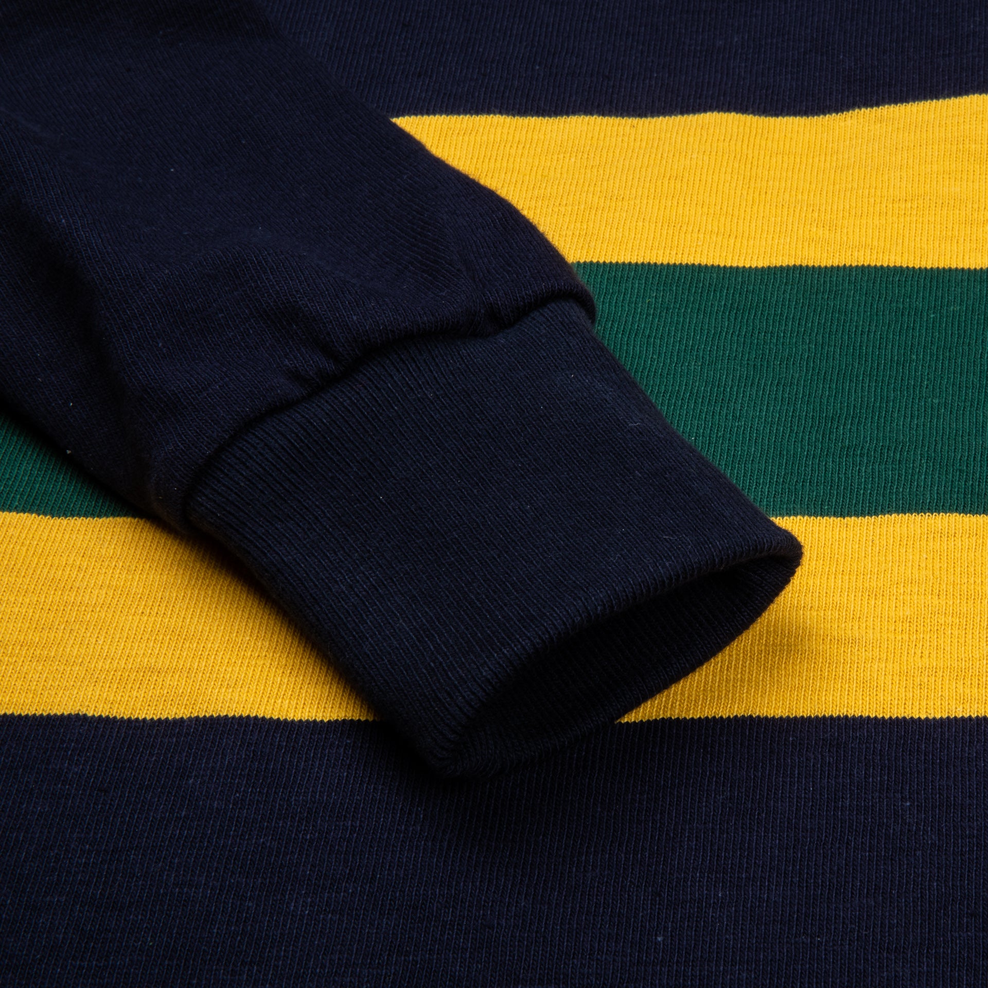 The Real McCoy&#39;s Climber&#39;s Striped Rugby Shirt Dark Blue