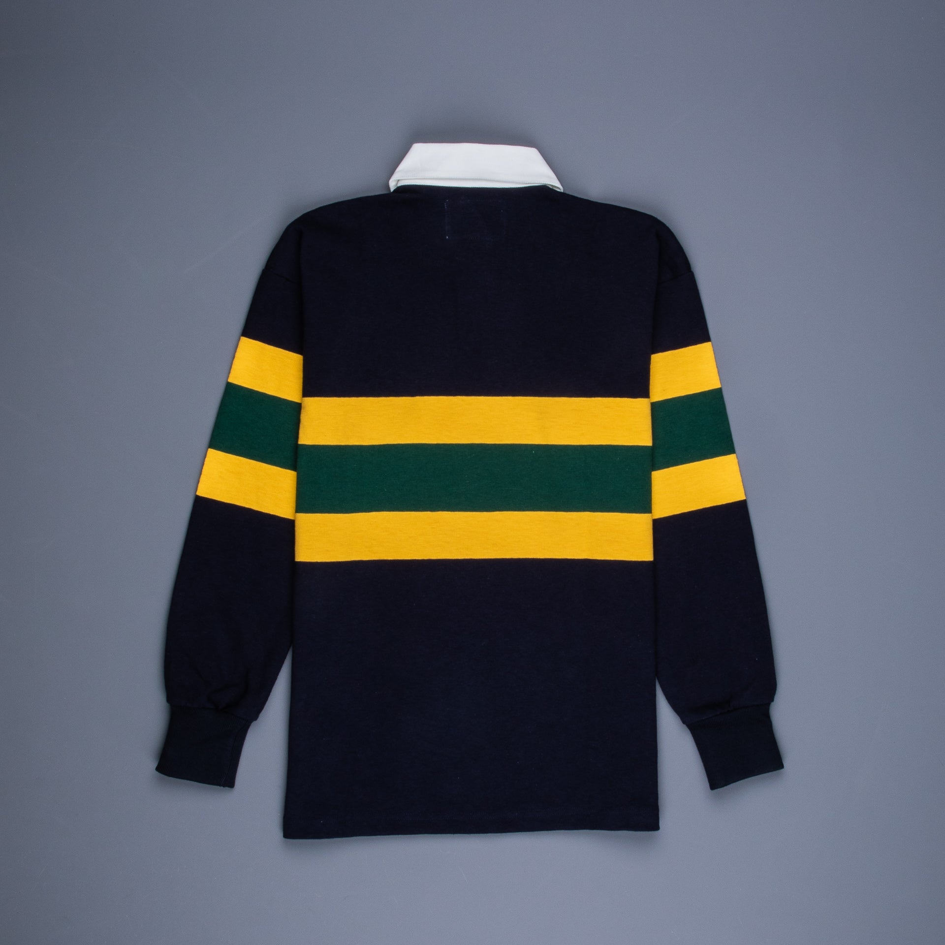 The Real McCoy&#39;s Climber&#39;s Striped Rugby Shirt Dark Blue